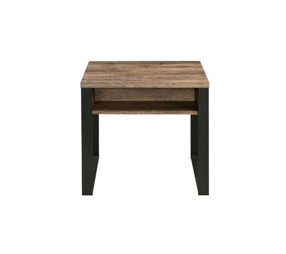 ACME Aflo End Table  Weathered Oak   Black Finish ...