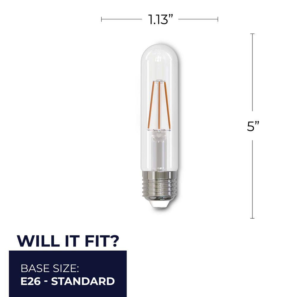 Bulbrite 40-Watt Equivalent T9 Clear Dimmable Edison LED Light Bulb Warm White (2-Pack) 861575