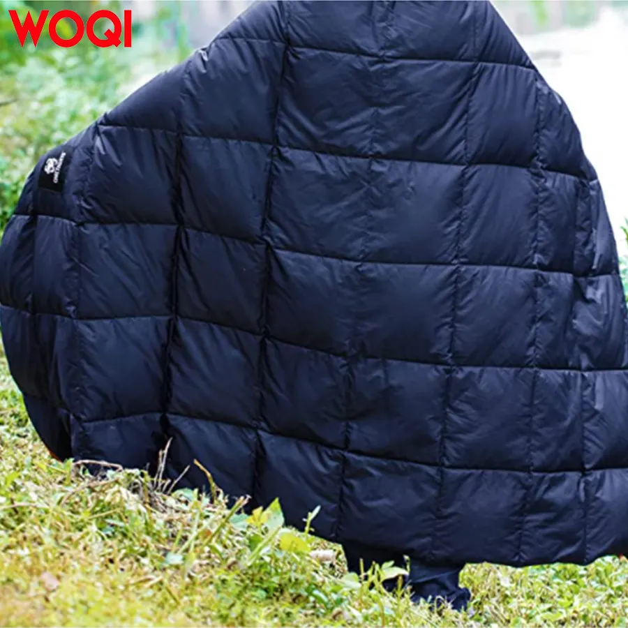 WOQI Down Camping Blanket  Backpacking Lightweight Packable Quilt Hiking sleeping blanket