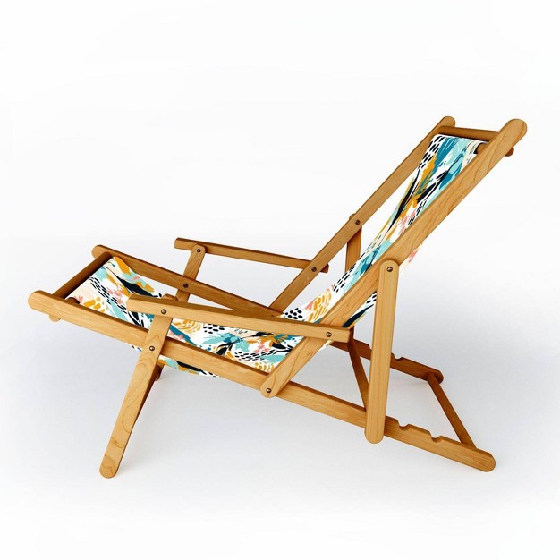 Marta Barragan Camarasa Botanical Brushstrokes Sling Chair Deny Designs