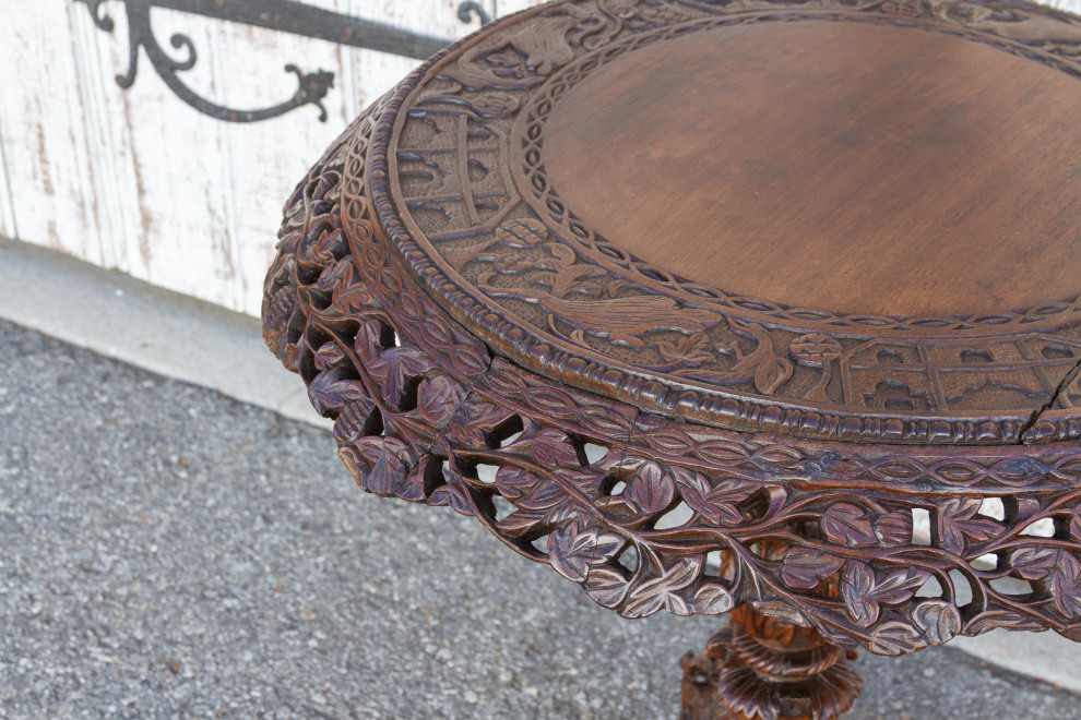 Extraordinary Anglo Indian Rosewood Center Table   Mediterranean   Side Tables And End Tables   by De cor  Houzz