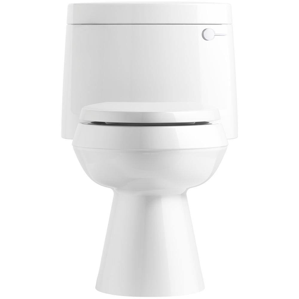 KOHLER Cimarron 1-piece 1.28 GPF Single Flush Elongated Toilet in White K-3619-RA-0