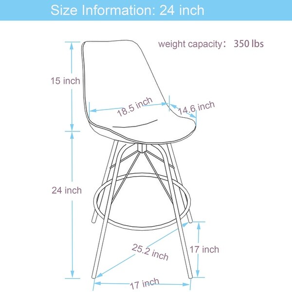 Bar Stools，Swivel Bar Stools with Backs Set of 4