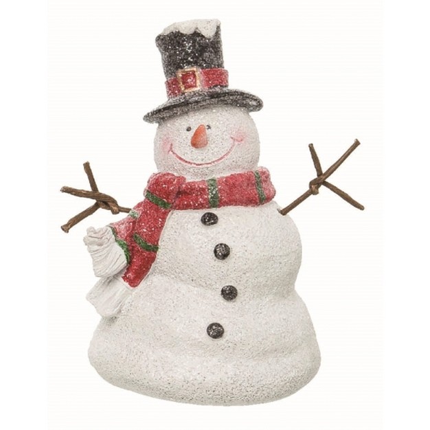 Transpac Resin Multicolored Christmas Snowman Figurine