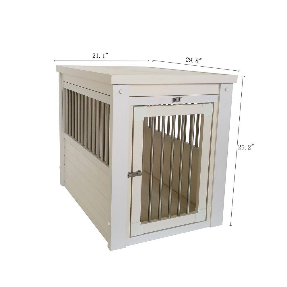 ecoFLEX Dog Crate - Antique White Medium EHHC404M