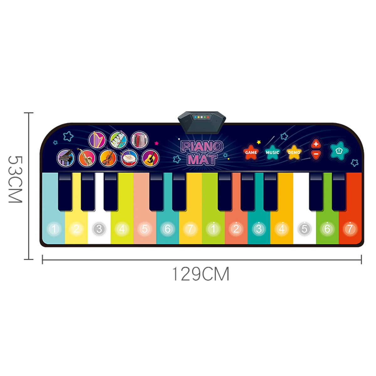 Dance Mat Floor Piano Mat Large 4.3 ft. Musical Toys for Girls Boys 3-6 Years Kids Toddlers Great Gifts