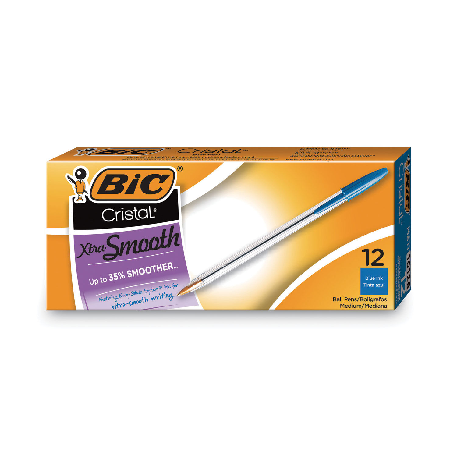 Cristal Xtra Smooth Ballpoint Pen by BICandreg; BICMS11BE