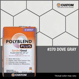 Custom Building Products Polyblend Plus #370 Dove Gray 25 lb. Sanded Grout PBPG37025