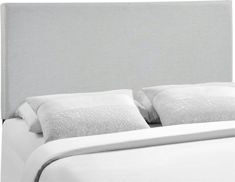 Hawthorne Collections Modern Fabric Upholstered Queen Panel Headboard in Gray   Transitional   Headboards   by Homesquare  Houzz