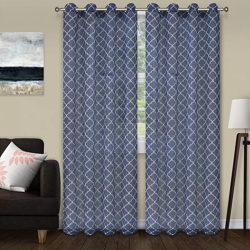 Superior Superior Trellis 2-Pack Insulated Blackout Grommet Window Curtain Panels