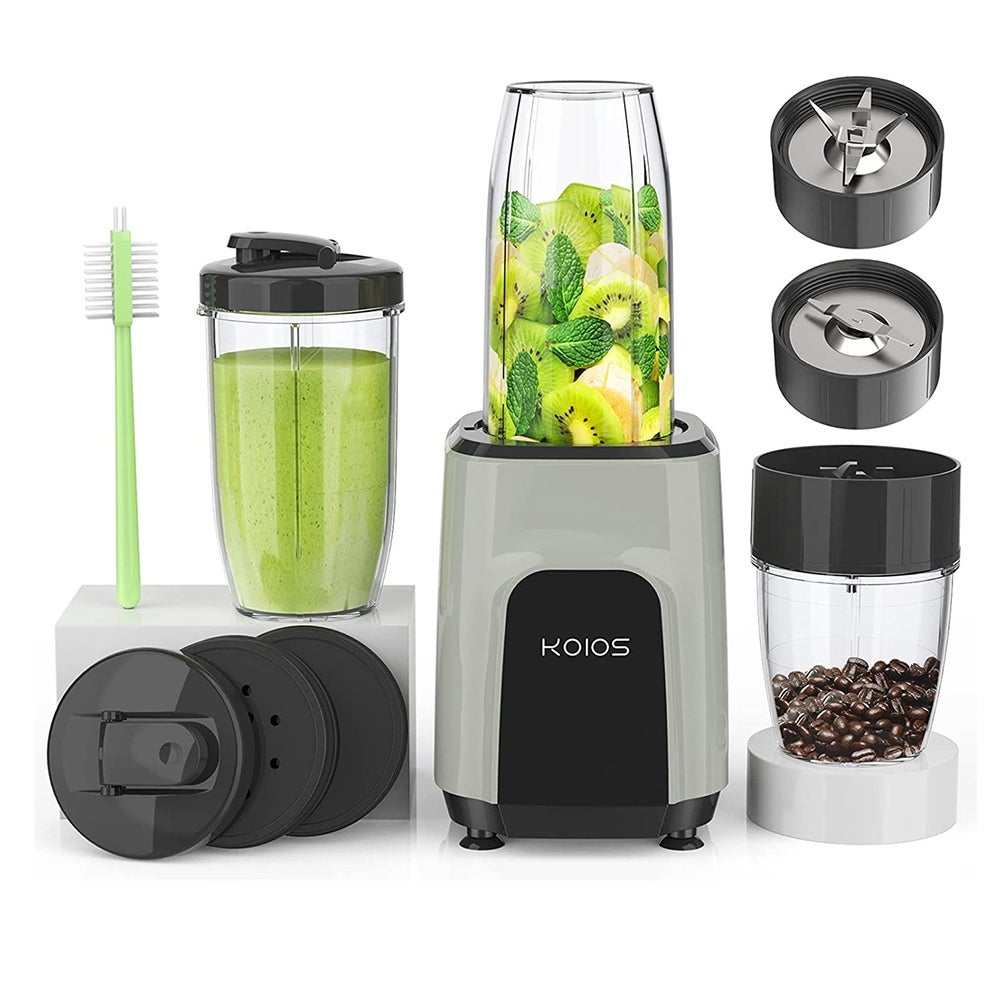 11-Piece Kitchen Blender Set，Gray Black