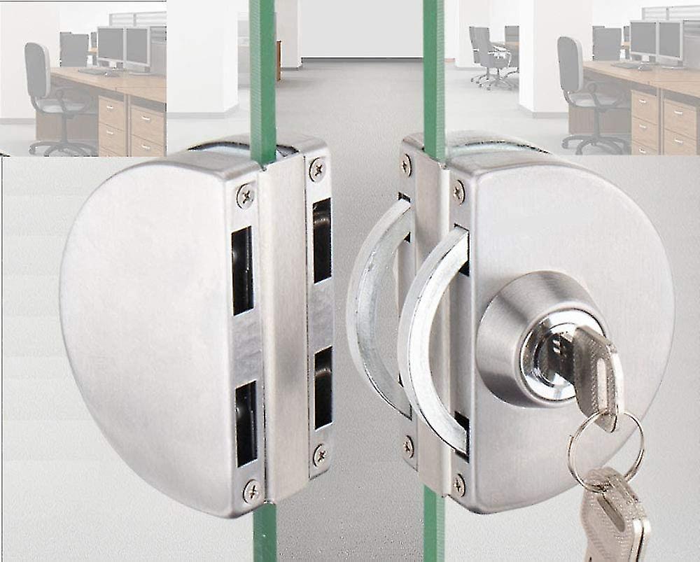 Double Glass Door Lock 304 Stainless Steel，sides Open Frameless Door Hooks For 10-12mm Thickness Glass