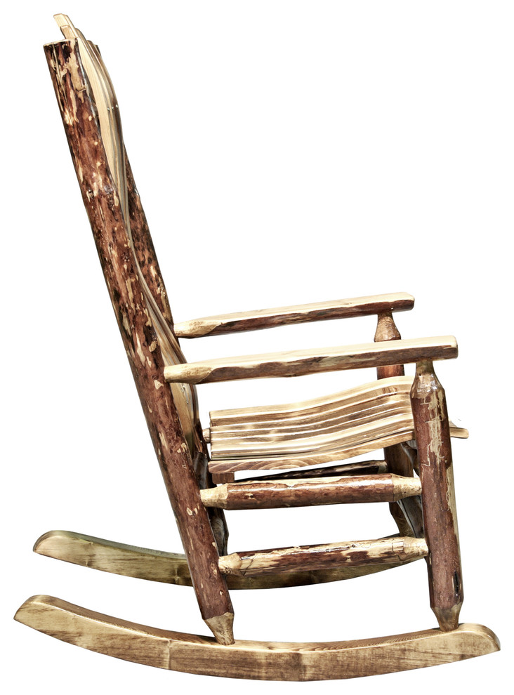 Glacier Country Collection Adult Log Rocker   Rustic   Rocking Chairs   by Beyond Stores  Houzz