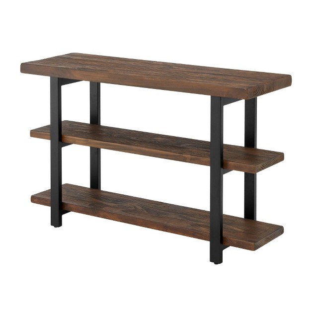 Pomona 2 Shelf Console Table Brown Alaterre Furniture