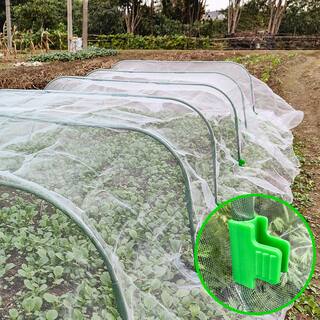 EAGLE PEAK Garden Netting Kit with 8 x 20 ft Mesh Plant Cover GNK6-GRN-AZ