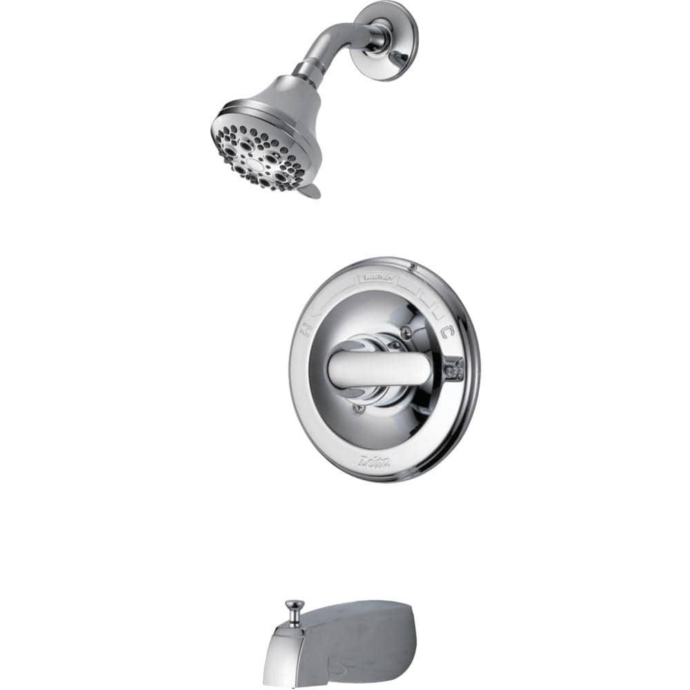 Delta Classic SingleHandle 5Spray Tub and Shower Faucet in Chrome