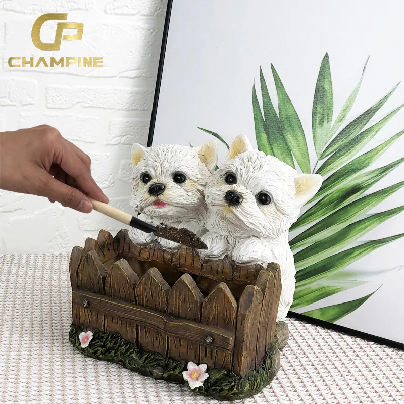 Hot Selling Garden Supplies Maceta De Resina Outdoor Decoration Cute Animal Shape Resin Garden Flower Pot