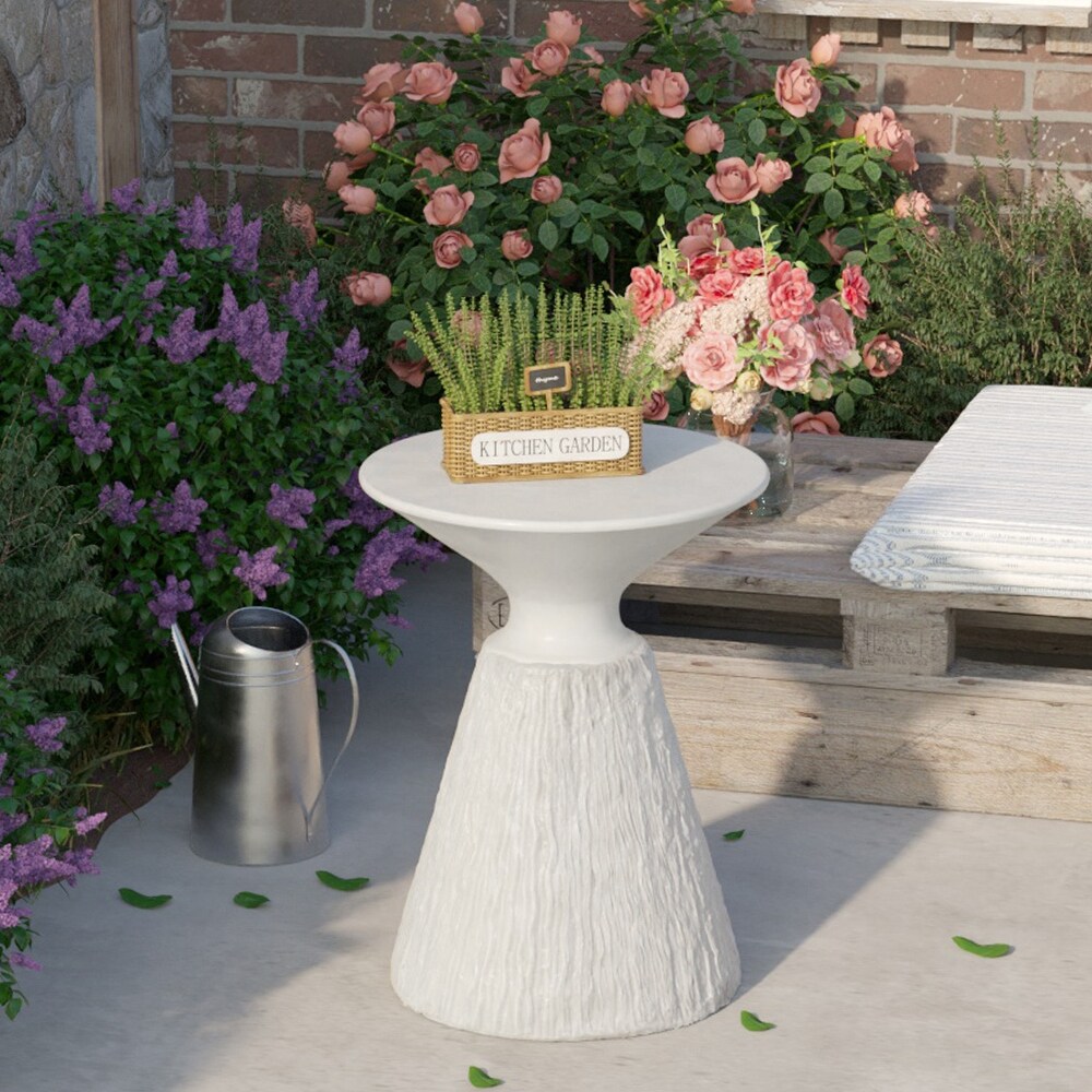 COSIEST Outdoor Patio Pedestal End Table  Plant Stand