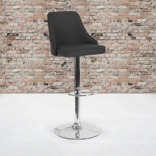 Modern Height-adjustable Chrome Barstool - 18