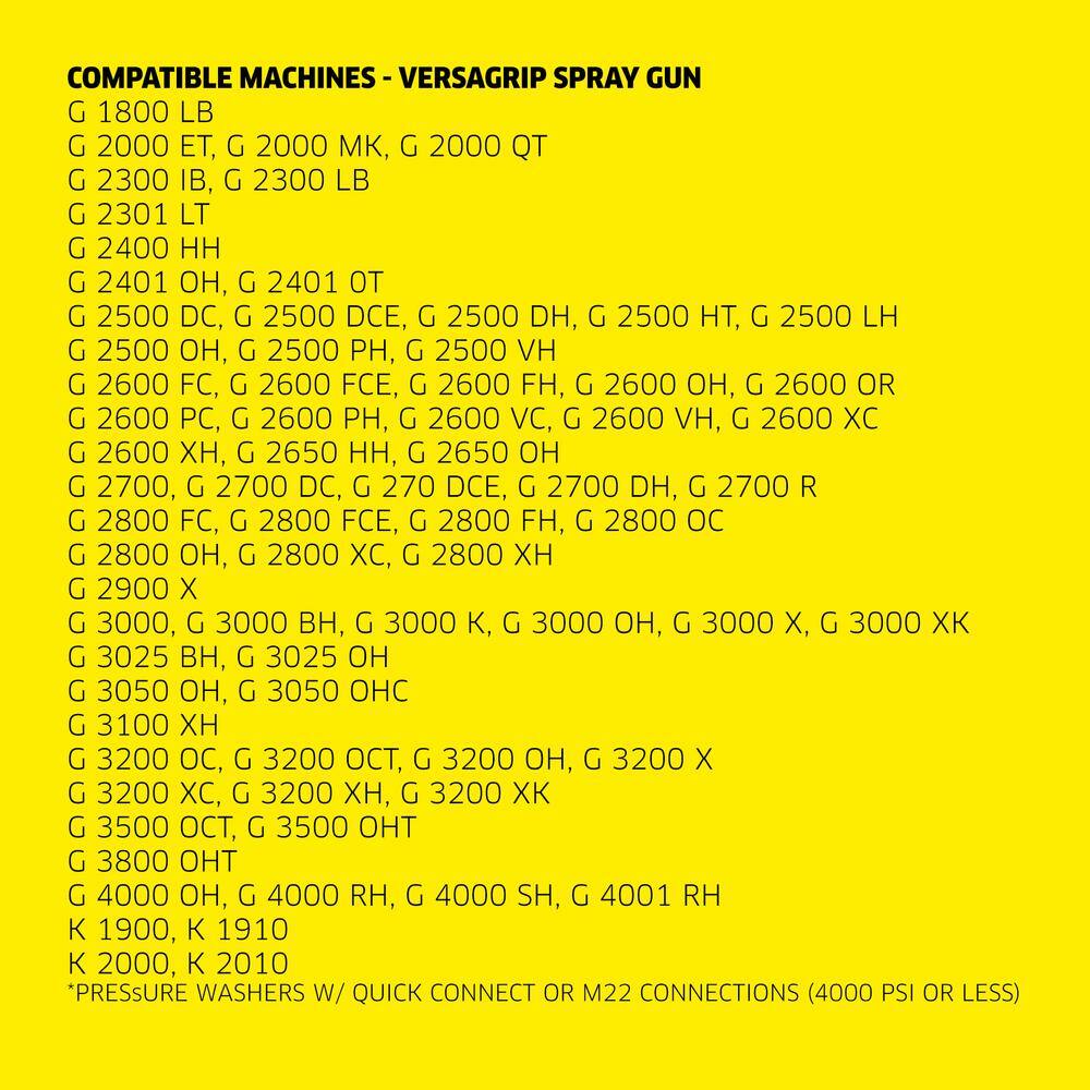 Karcher VersaGRIP Pressure Washer Trigger Gun - 4000 PSI - Quick-ConnectM22 8.755-203.0