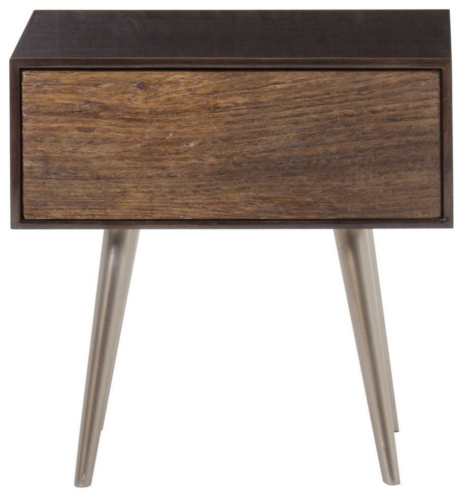 Zelena Side Table With Drawer   Midcentury   Side Tables And End Tables   by Rustic Home Furniture Deco  Houzz