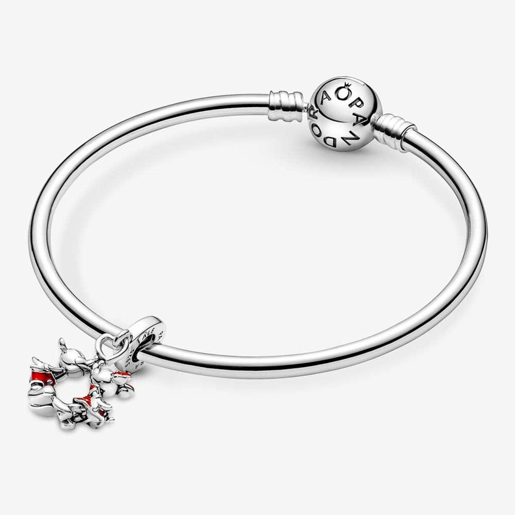 PANDORA  Disney Mickey Mouse & Minnie Mouse Kissing Dangle Charm