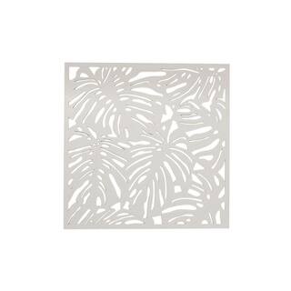 Matrix Arum 35.4 in. x 35.4 in. Swiss Coffee Recycled Polymer Decorative Screen Panel Wall Decor and Privacy Panel B-AR9090-WH-D