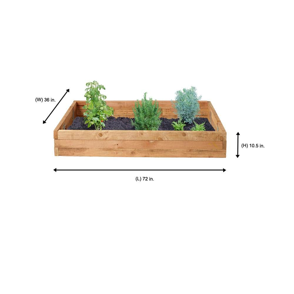 Outdoor Essentials Homestead 3 ft. x 6 ft. Western Red Cedar Raised Garden Bed Kit 238004