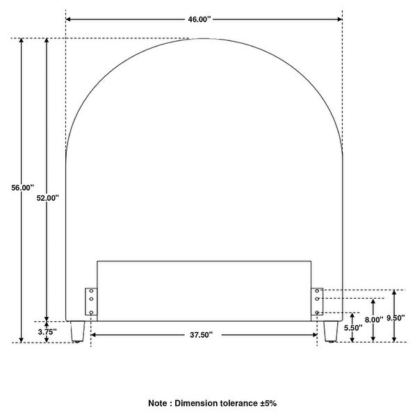 Coaster Furniture June Upholstered Arched Headboard - - 37827906