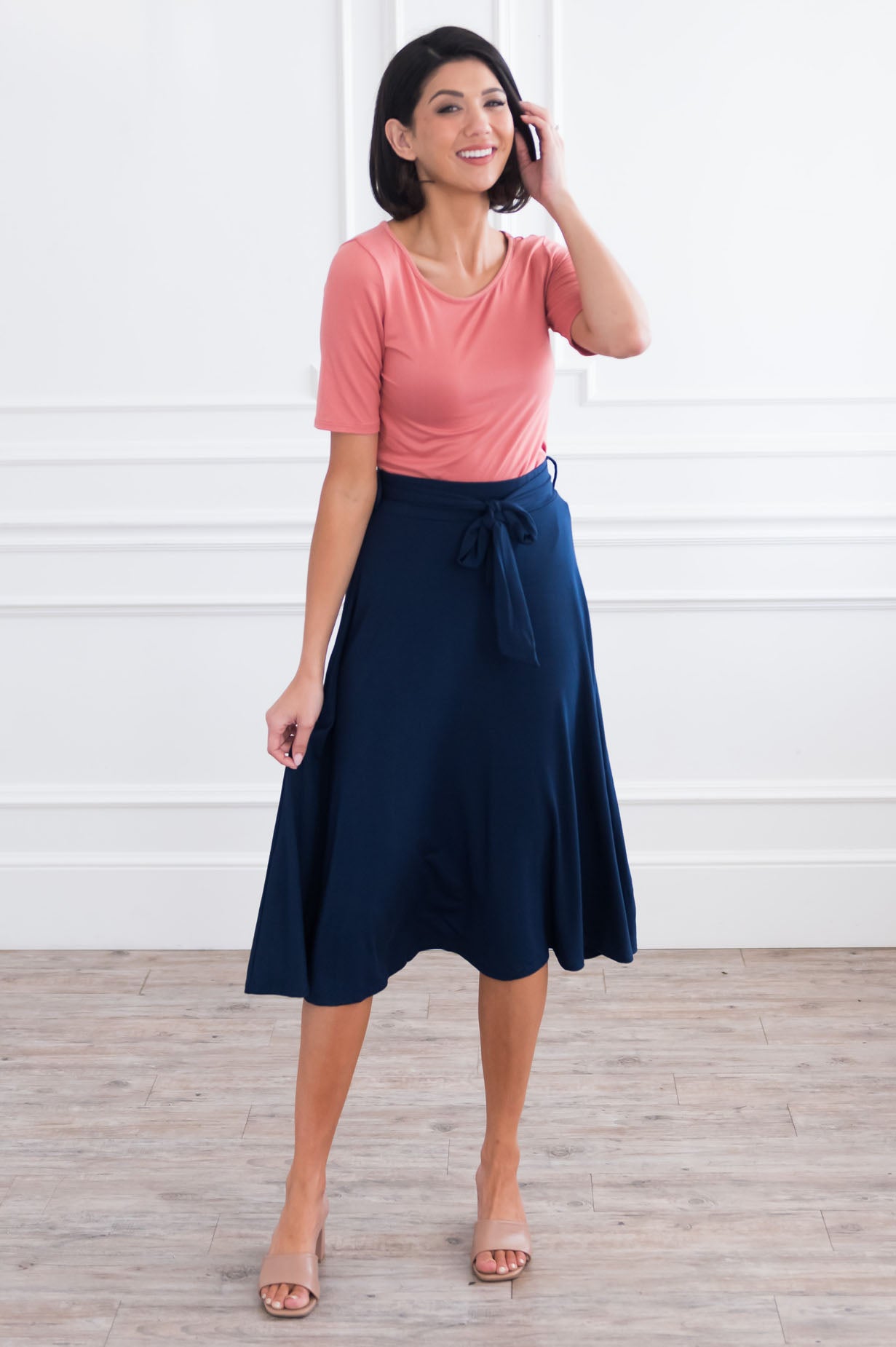 Autumn is calling Modest Tie Waist Skirt