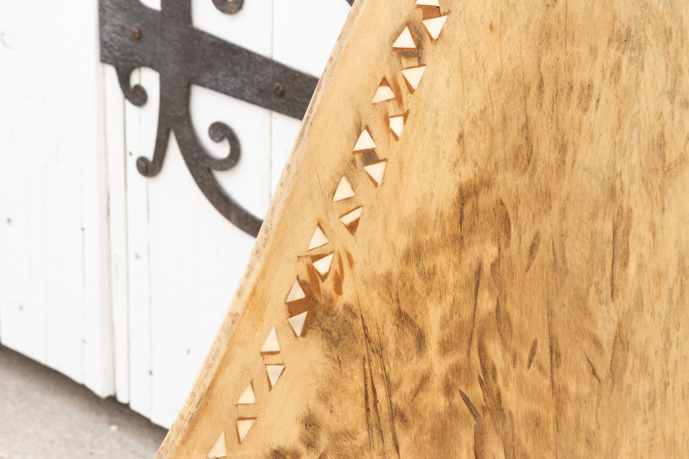 Farmhouse Bleached and Inlaid Naga Chair   Rustic   Armchairs And Accent Chairs   by De cor  Houzz