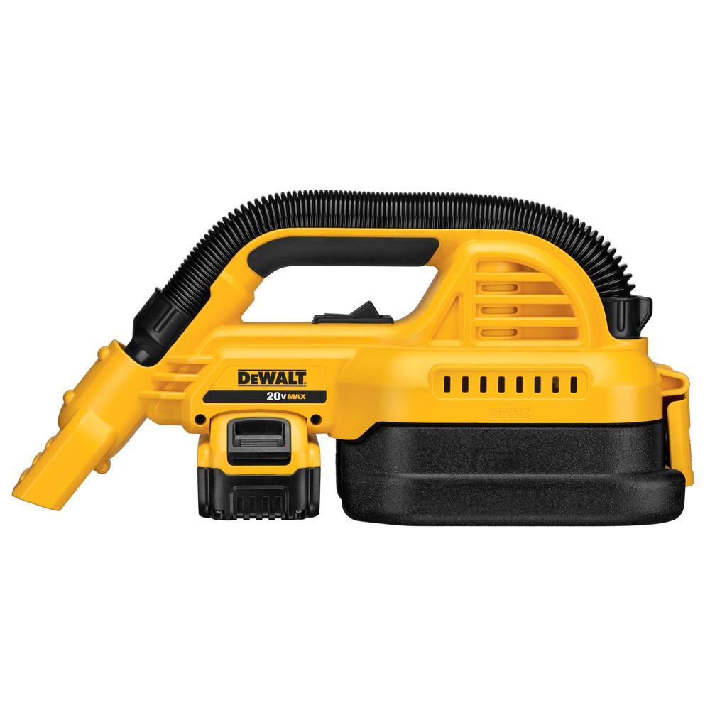 DW 20V MAX Cordless 12 Gal. WetDry Portable Vacuum and (1) 20V MAX Compact Lithium-Ion 2.0Ah Battery DCV517Bwb