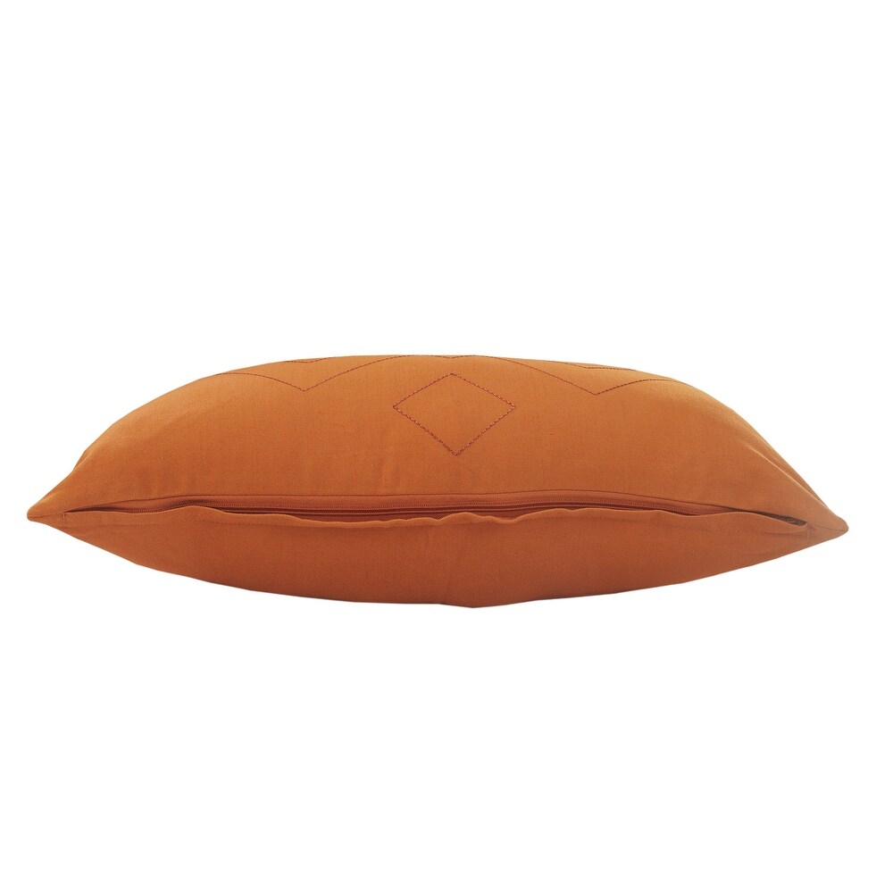 LR Home Minimal Embroidered Amber Throw Pillow