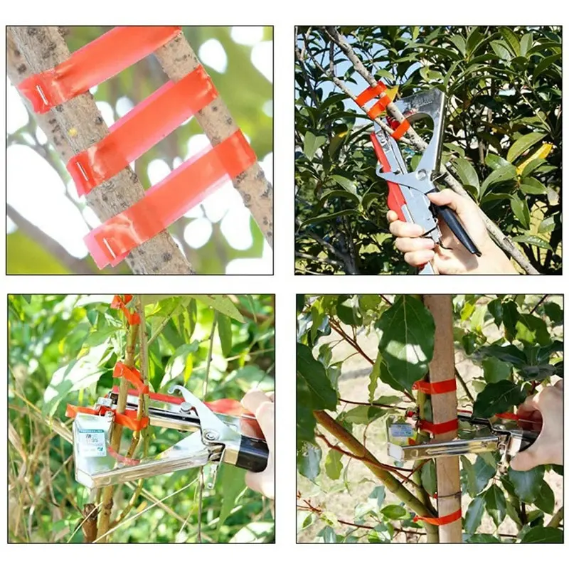 Garden Plant Tying Machine Branch Binding Twist Tapener Tape Tool for Plant Vine Grapes Raspberries Tomatoes and Vegetables