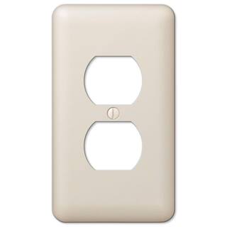 Hampton Bay Declan 1 Gang Duplex Steel Wall Plate - Almond 935DALHB