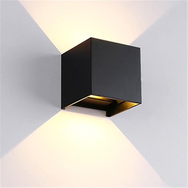 Dww-led Wall Light， 6w Warm White， Outdoor Lighting， Black