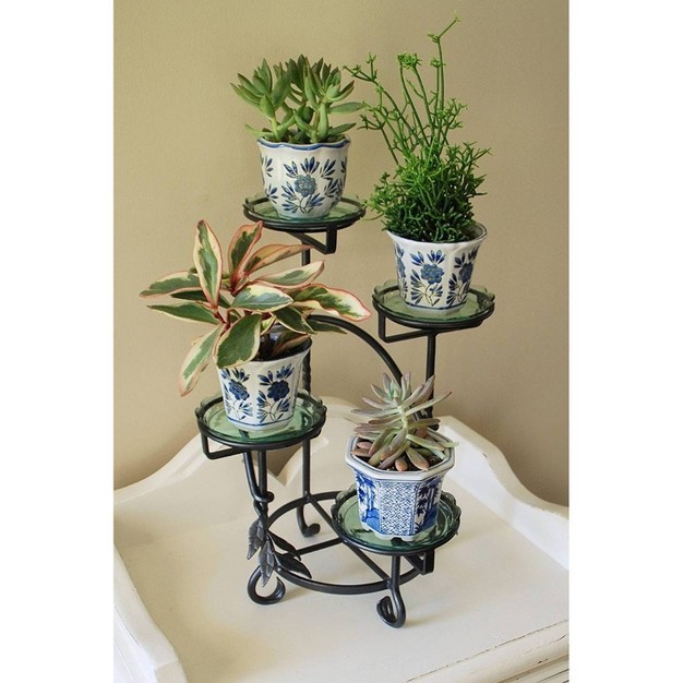 Cascading Iron Plant Stand For 4 Planters Graphite Achla Designs