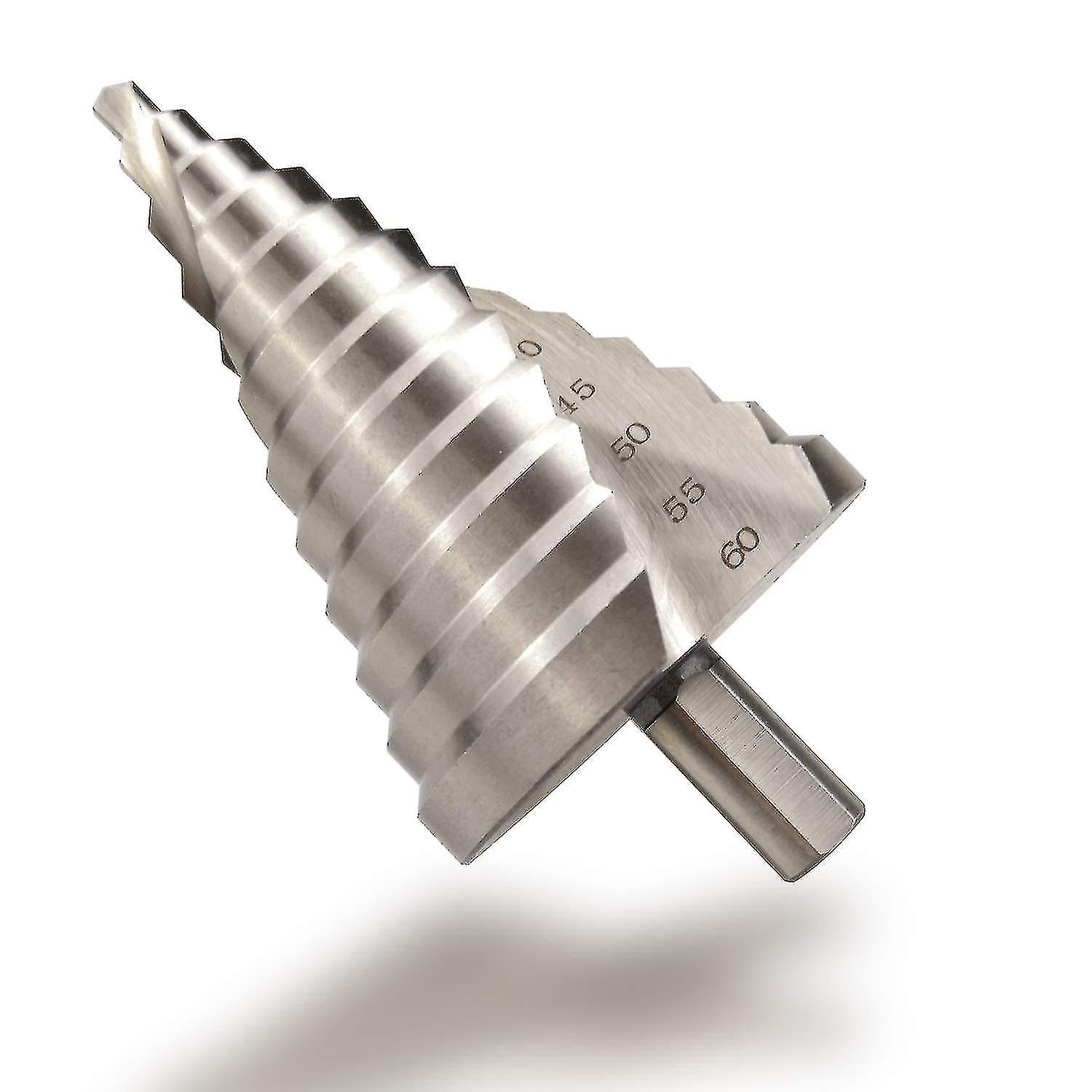 6-60mm Hss Step Drill Bit Spiral Conical Slot Countersink 12 Steps