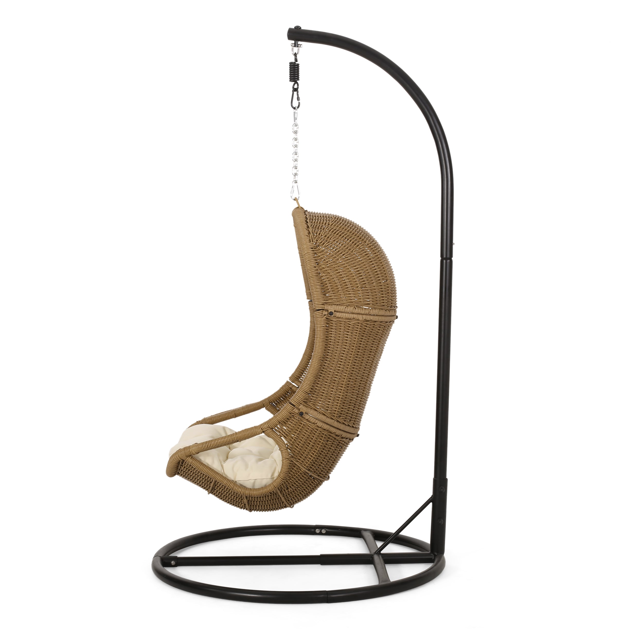 Yukon Outdoor Wicker Hanging Nest Chair with Stand