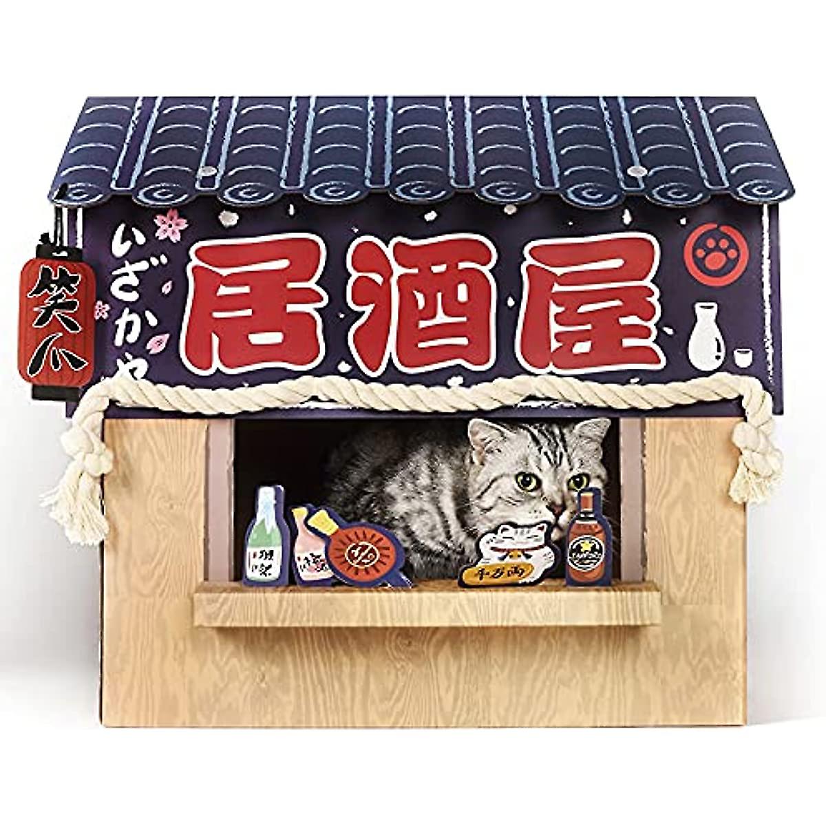 2 In 1 cute scratching cat house