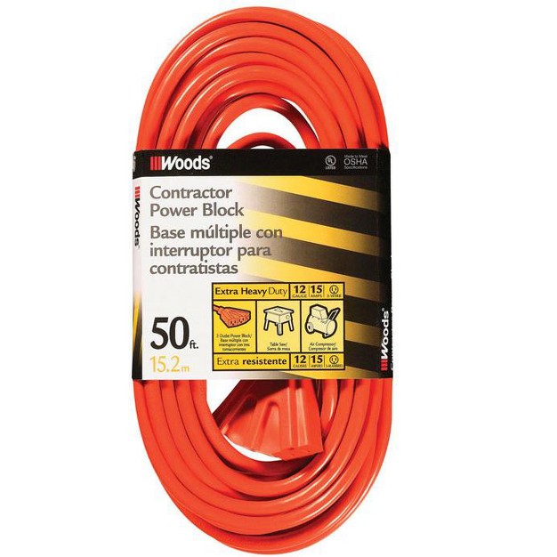 Woods 12 3 Sjtw 300 V 50 Ft L Power Cord