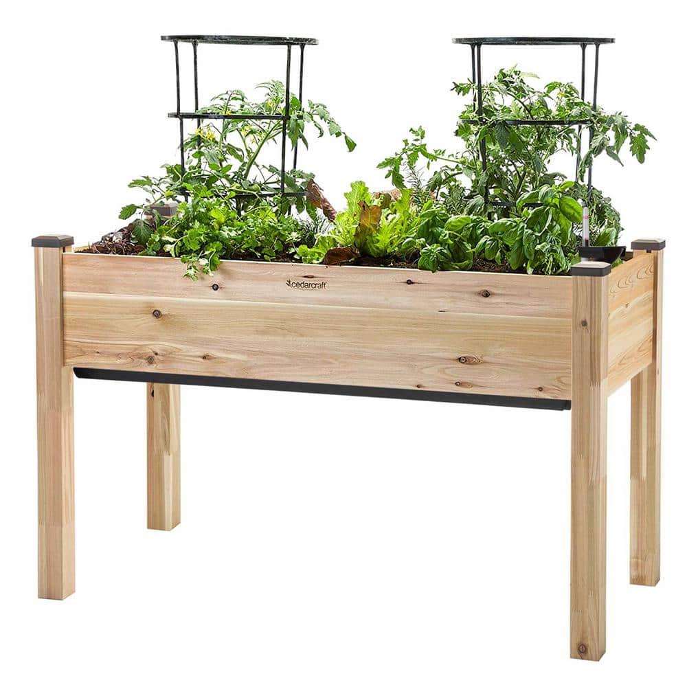 cedarcraft Beautiful. Functional. Sustainable. 23 in. x 49 in. x 30 in. H Self-Watering Elevated Cedar Planter CC_SW2248SC