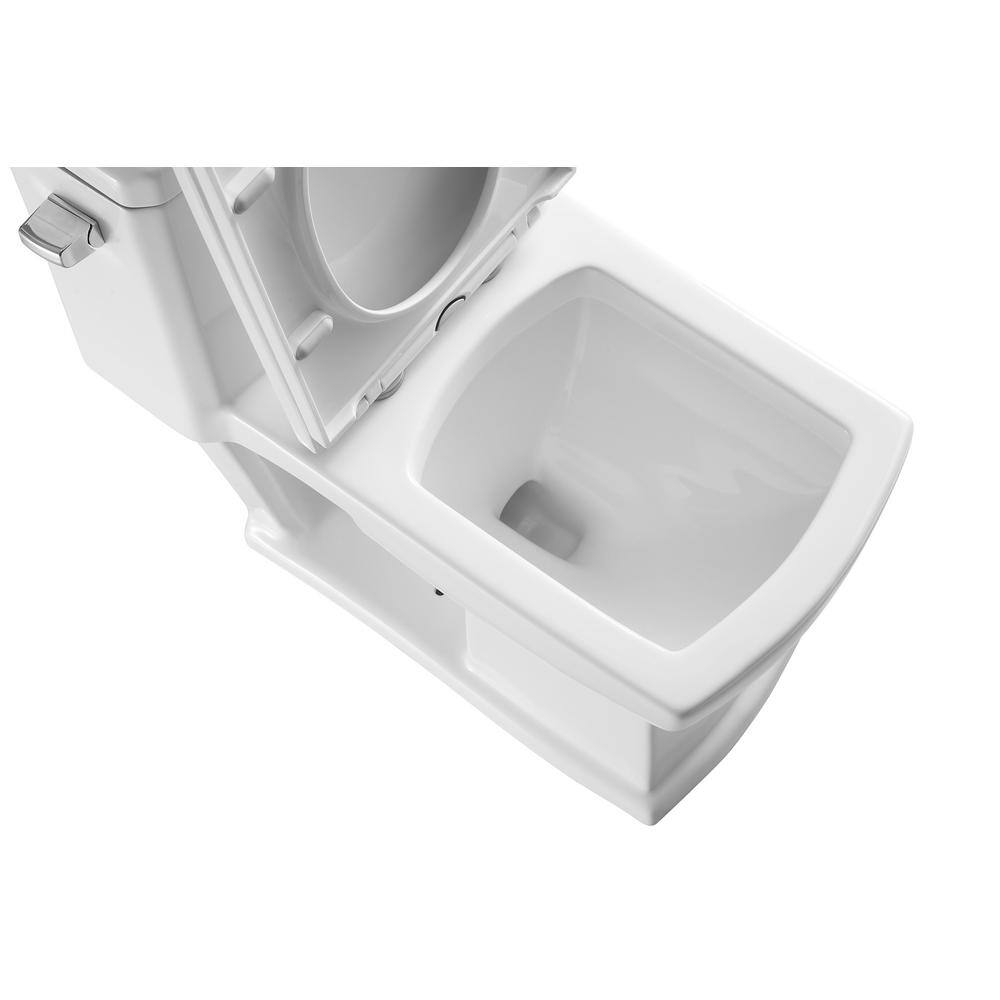 innoci-usa Block II 1-piece 1.27 GPF High Efficiency Single Flush Round Toilet in White Seat Included 81170i