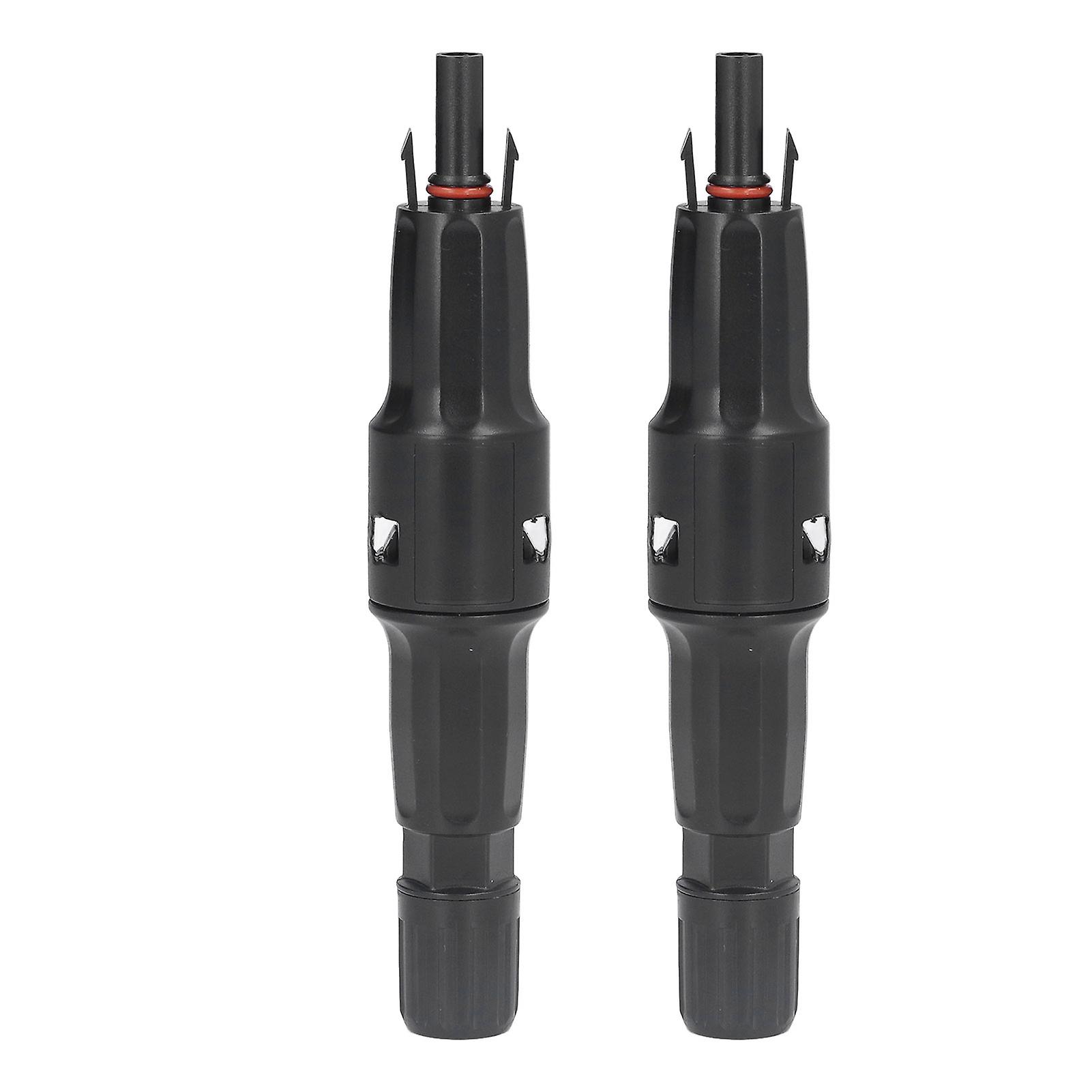 2pcs Solar Pv Connectors 1500v Heat Resisting Reusable Pv Fuse Connector For Solar Panel Connection30a