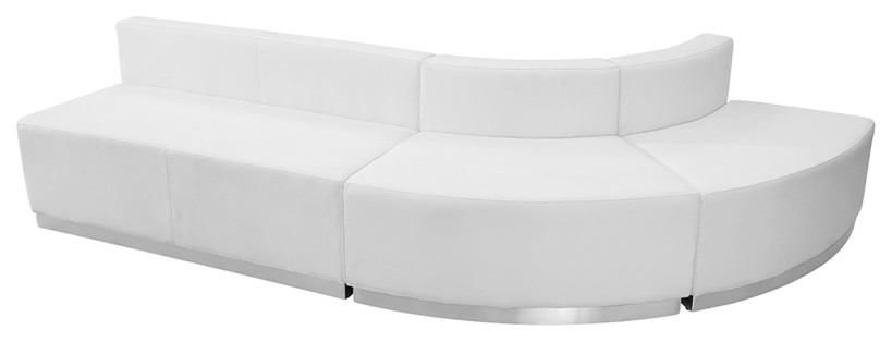 HERCULES Alon Series Melrose White LeatherSoft Reception Configuration  3 Pieces   Contemporary   Sectional Sofas   by First of a Kind USA Inc  Houzz