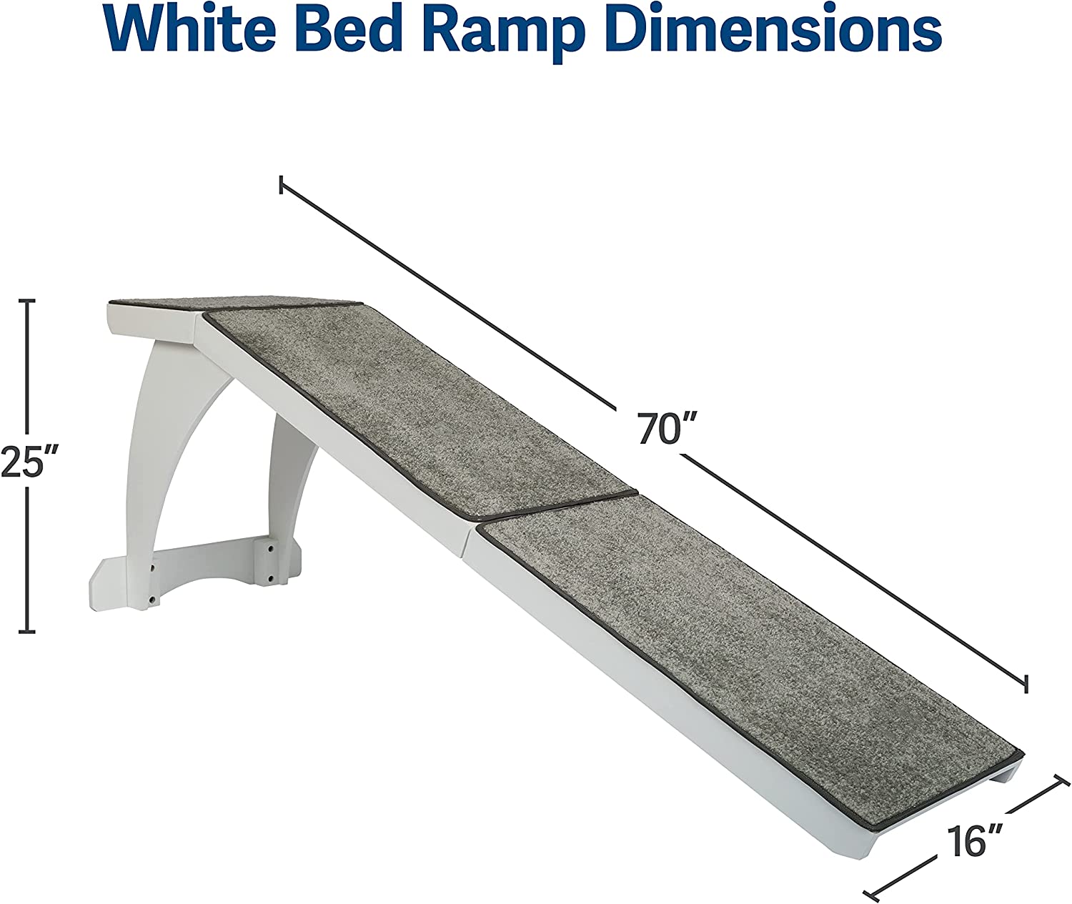 PetSafe CozyUp Wooden Cat and Dog Ramp - Durable Frame Supports up to 120lb - Furniture Grade Wood Pet Ramp with Cherry or White Finish - High-Traction Carpet Surface – Dog Bed Ramp for Older Pets