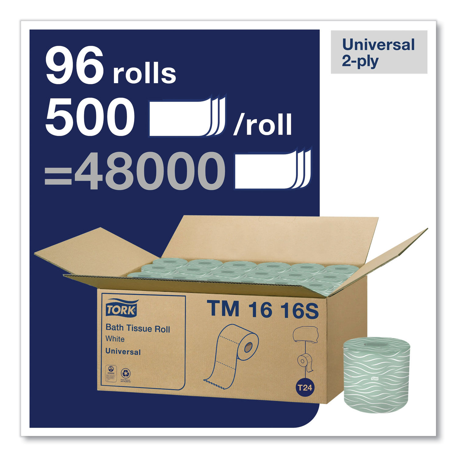 Universal Bath Tissue by Torkandreg; TRKTM1616S