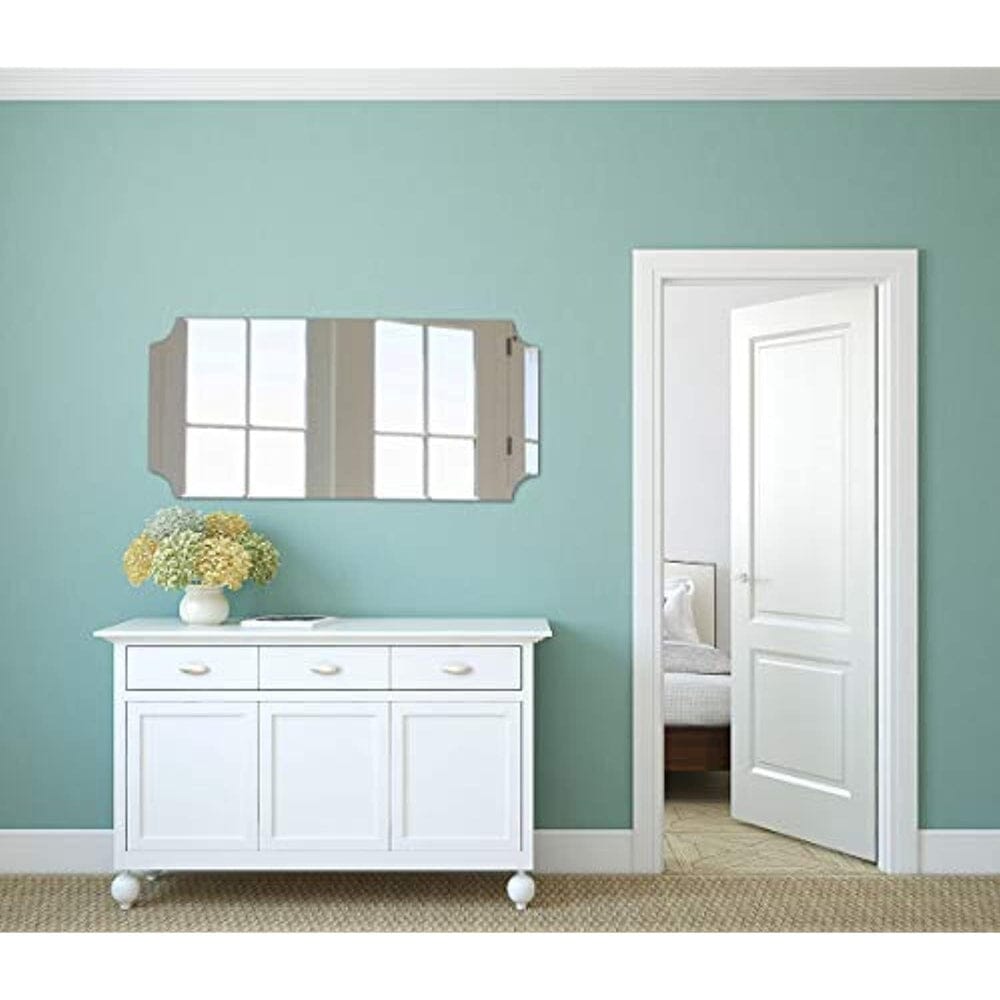 Large Beveled Scalloped Edge Full Length Wall Mirror (22