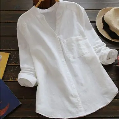 Linen Cotton Casual Loose Shirt-Buy 2 Free Shipping