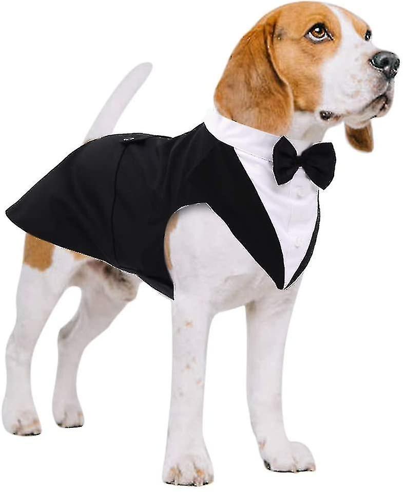 Dog Suit And Bandana Set， Dogs Tuxedo Wedding Party Suit， Dog Prince Wedding Bow Tie Shirt Formal Do